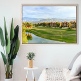 Shadow Ridge Palm Desert Golf Sourses, Golf Art Print, Framed Canvas Prints Wall Art Decor, Floating Frame