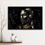 Shaman Canvas African American Art Framed Canvas Prints Wall Art Home Decor - Painting Canvas, Black Frame, Framed Picture