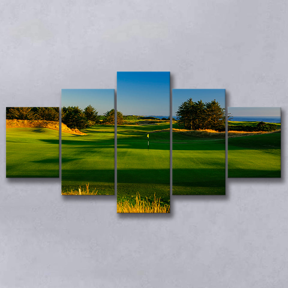 Sheep Ranch Golf Club Hole 11R, Bandon, Oregon, Golf Art Print, 5 Panels Canvas Prints Wall Art Decor