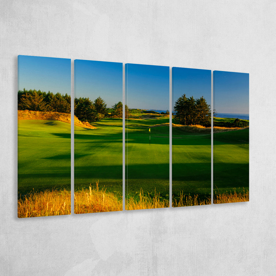 Sheep Ranch Golf Club Hole 11R, Bandon, Oregon, 5 Panels Extra Large Canvas Prints Wall Art Decor