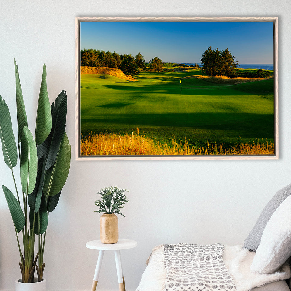 Sheep Ranch Golf Club Hole 11R, Bandon, Oregon, Golf Art Print, Framed Canvas Prints Wall Art Decor, Floating Frame
