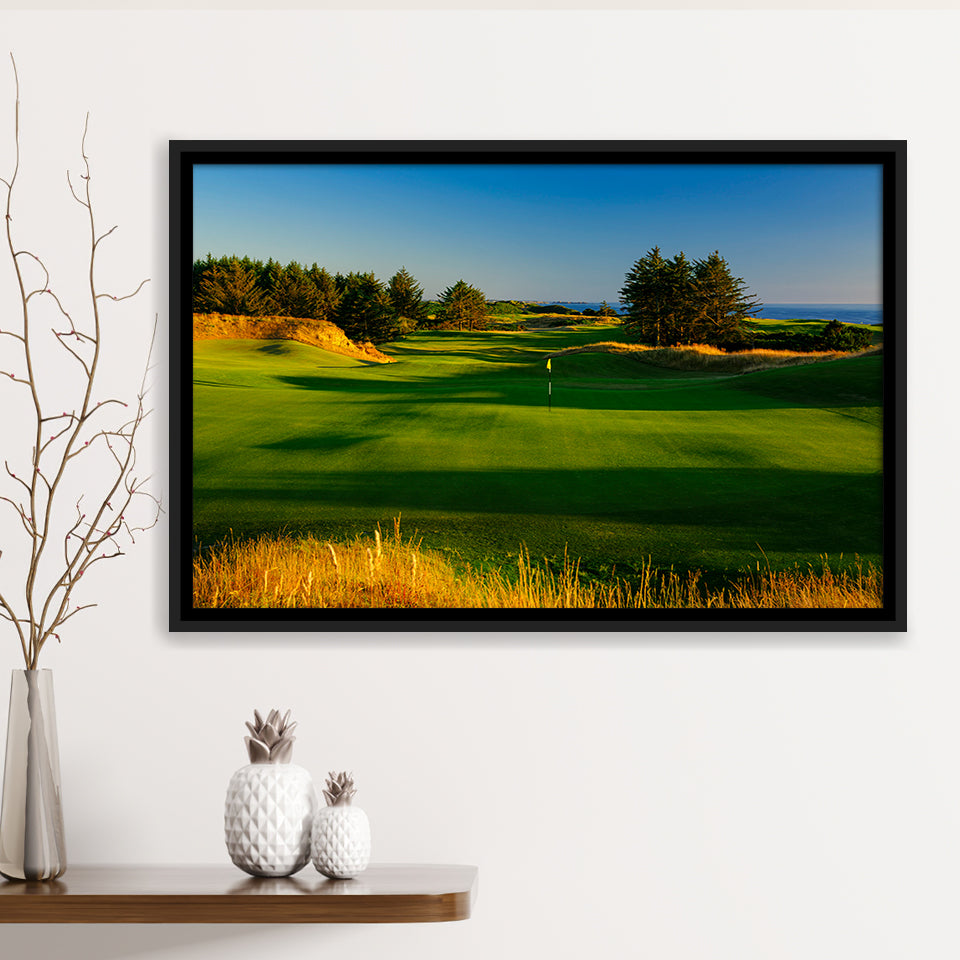 Sheep Ranch Golf Club Hole 11R, Bandon, Oregon, Golf Art Print, Framed Canvas Prints Wall Art Decor, Floating Frame