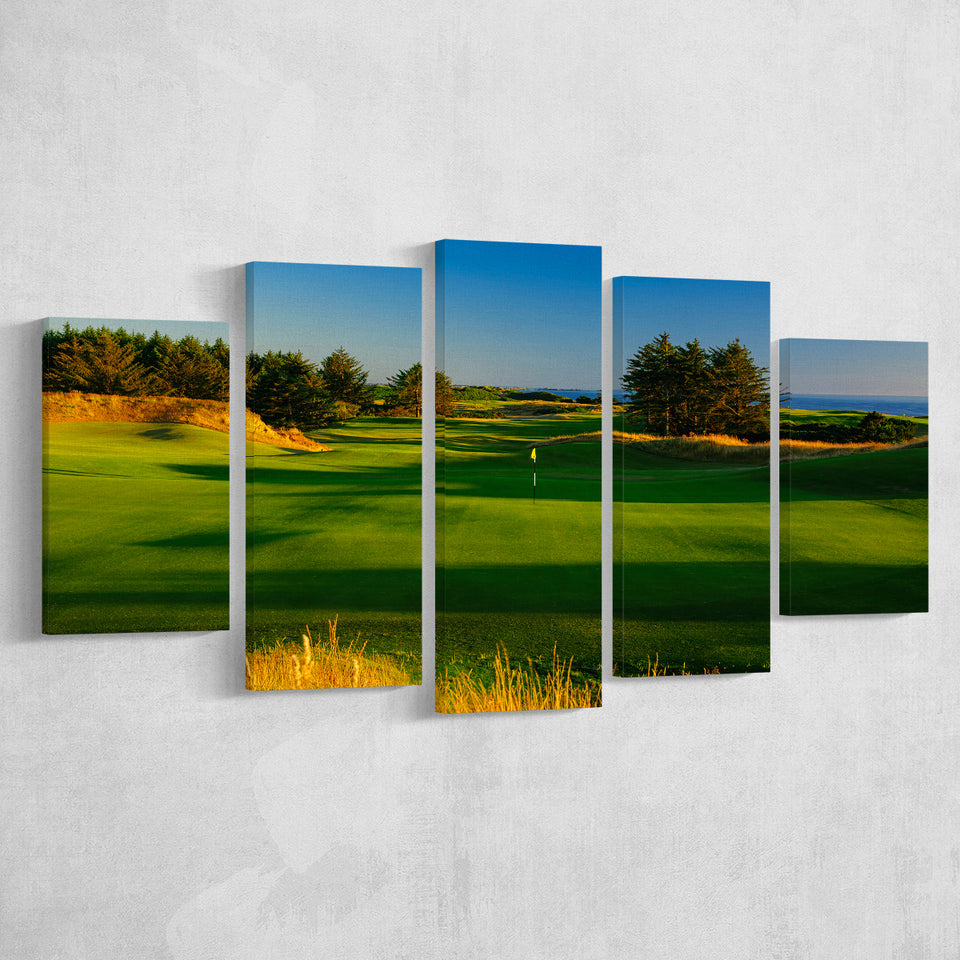 Sheep Ranch Golf Club Hole 11R, Bandon, Oregon, Golf Art Print, 5 Panels Canvas Prints Wall Art Decor