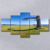 Sheep Ranch At Bandon Dunes Golf Resort, Hole 17 V3, Golf Art Print, 5 Panels Canvas Prints Wall Art Decor
