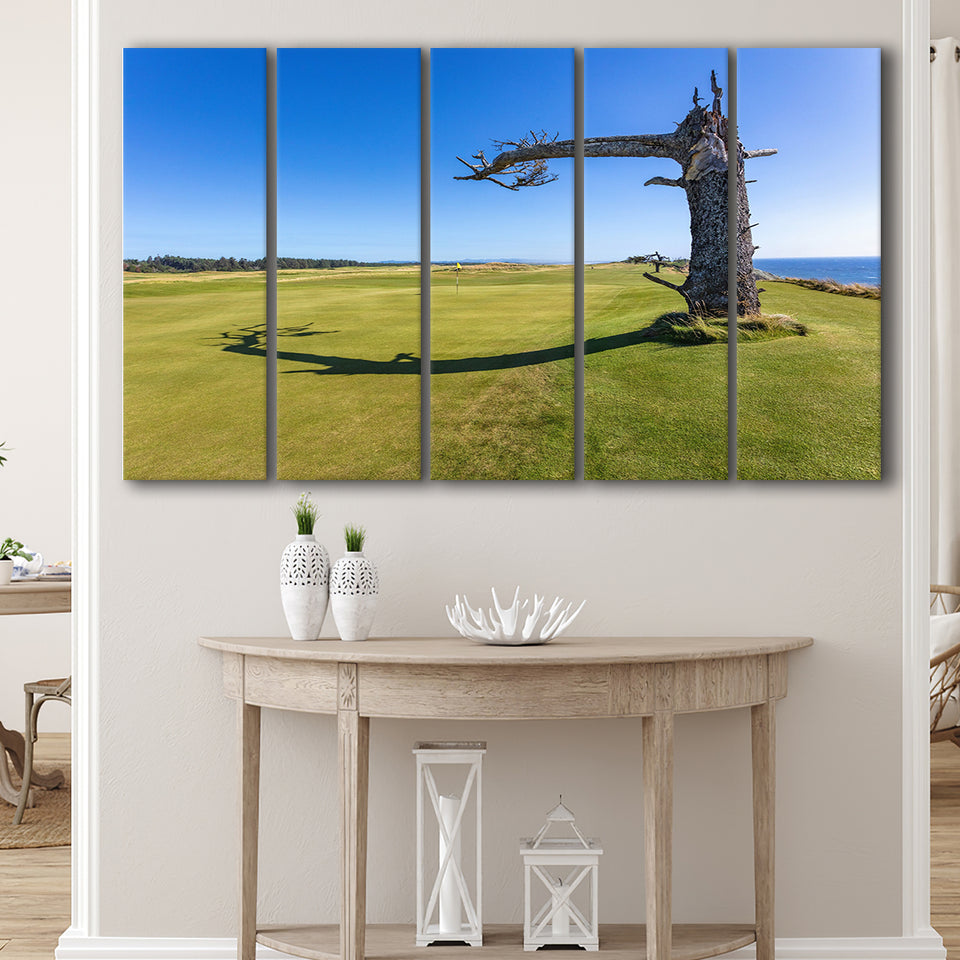 Sheep Ranch At Bandon Dunes Golf Resort, Hole 17 V3, 5 Panels Extra Large Canvas Prints Wall Art Decor