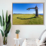 Sheep Ranch At Bandon Dunes Golf Resort, Hole 17 V3, Golf Art Print, Framed Canvas Prints Wall Art Decor, Floating Frame