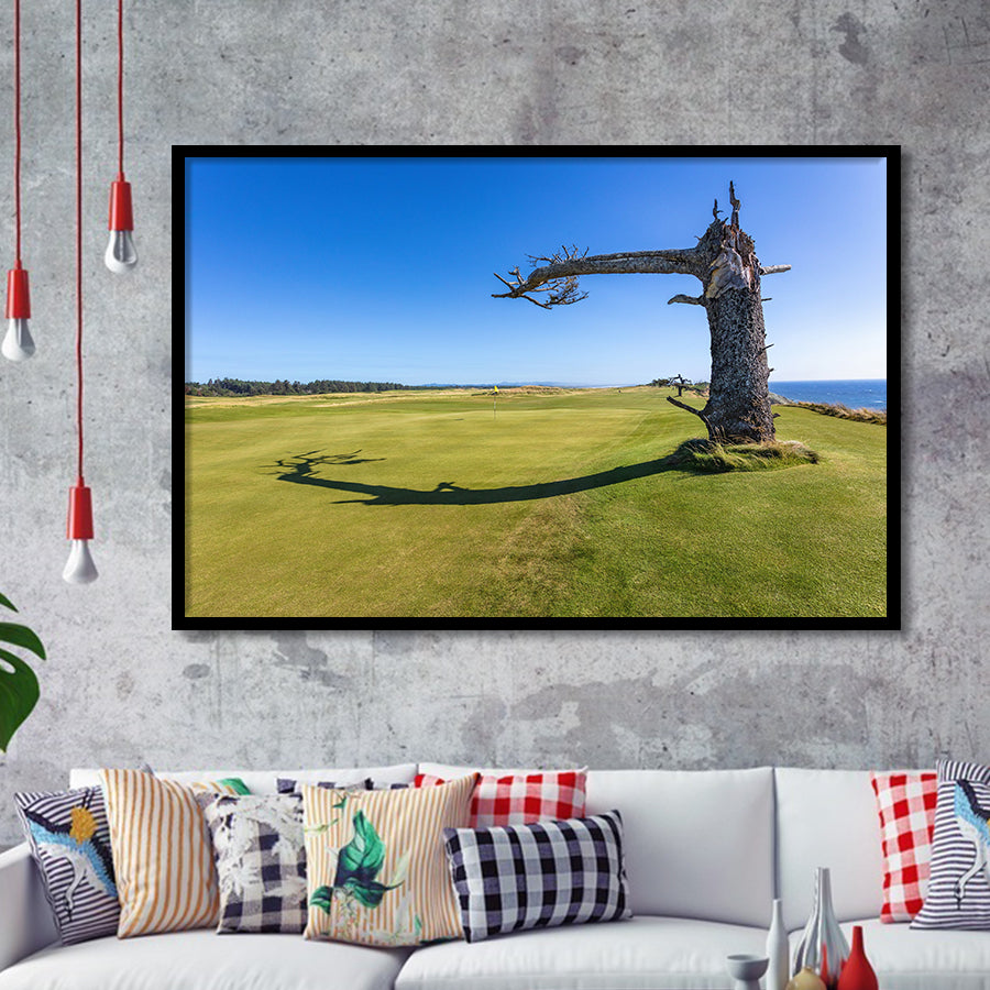 Sheep Ranch At Bandon Dunes Golf Resort, Hole 17 V3, Golf Sport Print, Golf Lover, Framed Art Prints Home Decor