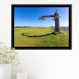 Sheep Ranch At Bandon Dunes Golf Resort, Hole 17 V3, Golf Art Print, Framed Canvas Prints Wall Art Decor, Floating Frame