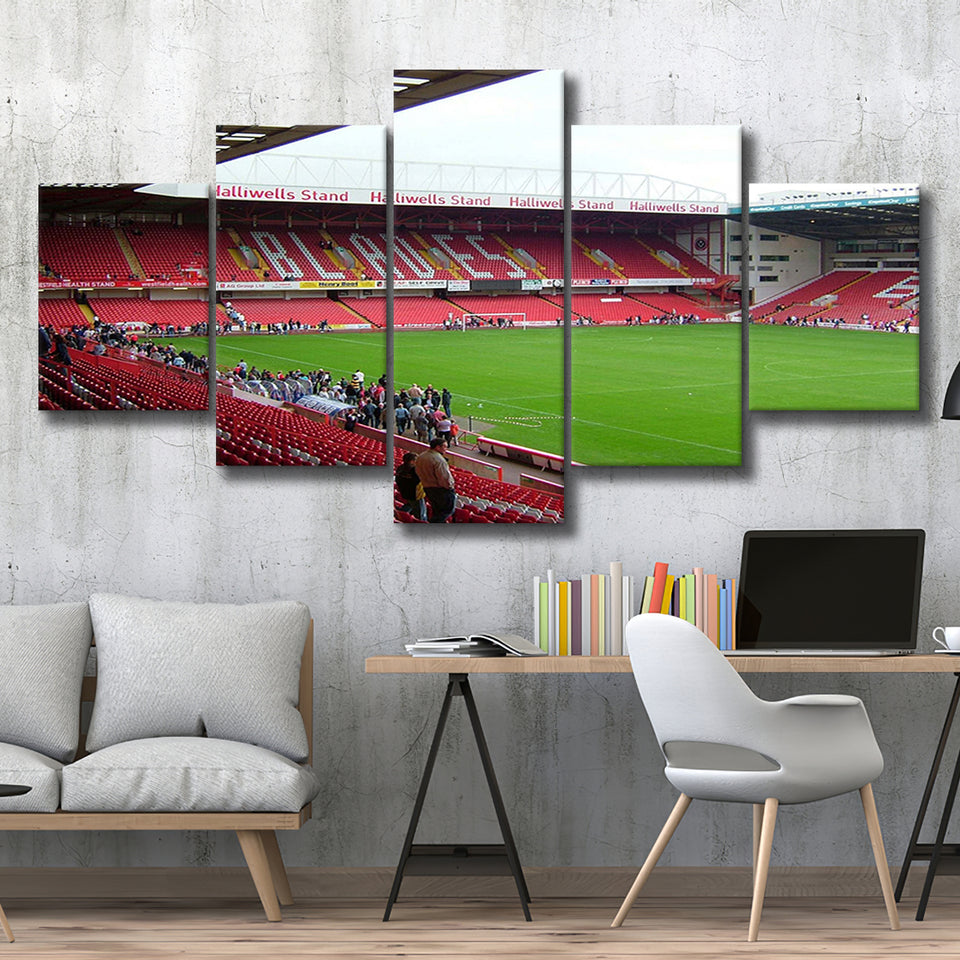 Sheffield United Stadium Canvas Prints Bramall Lane Stadium Wall Art,Multi Panels,Sport Stadium Art Prints, Fan Gift
