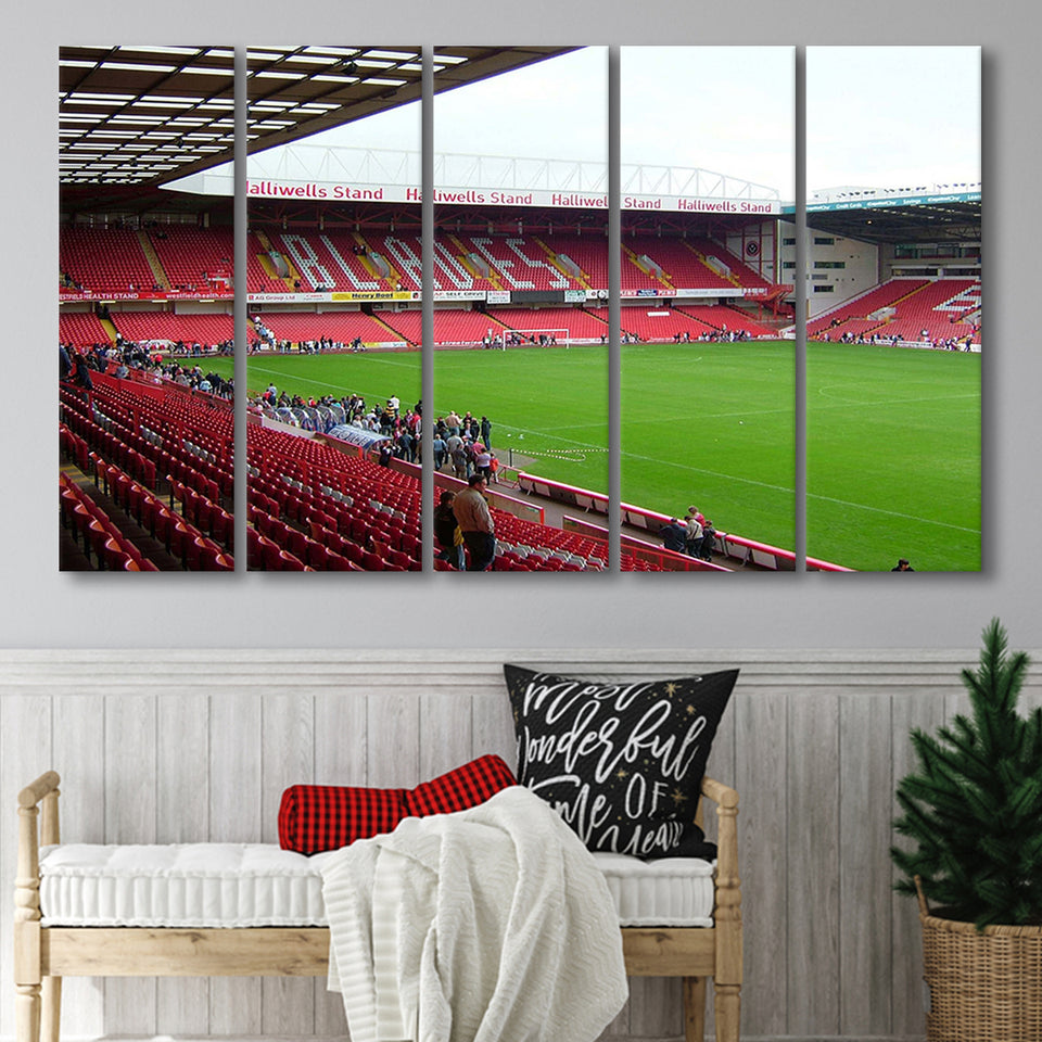 Sheffield United Stadium Canvas Prints Bramall Lane Stadium Wall Art,Multi Panels B,Sport Stadium Art Prints, Fan Gift