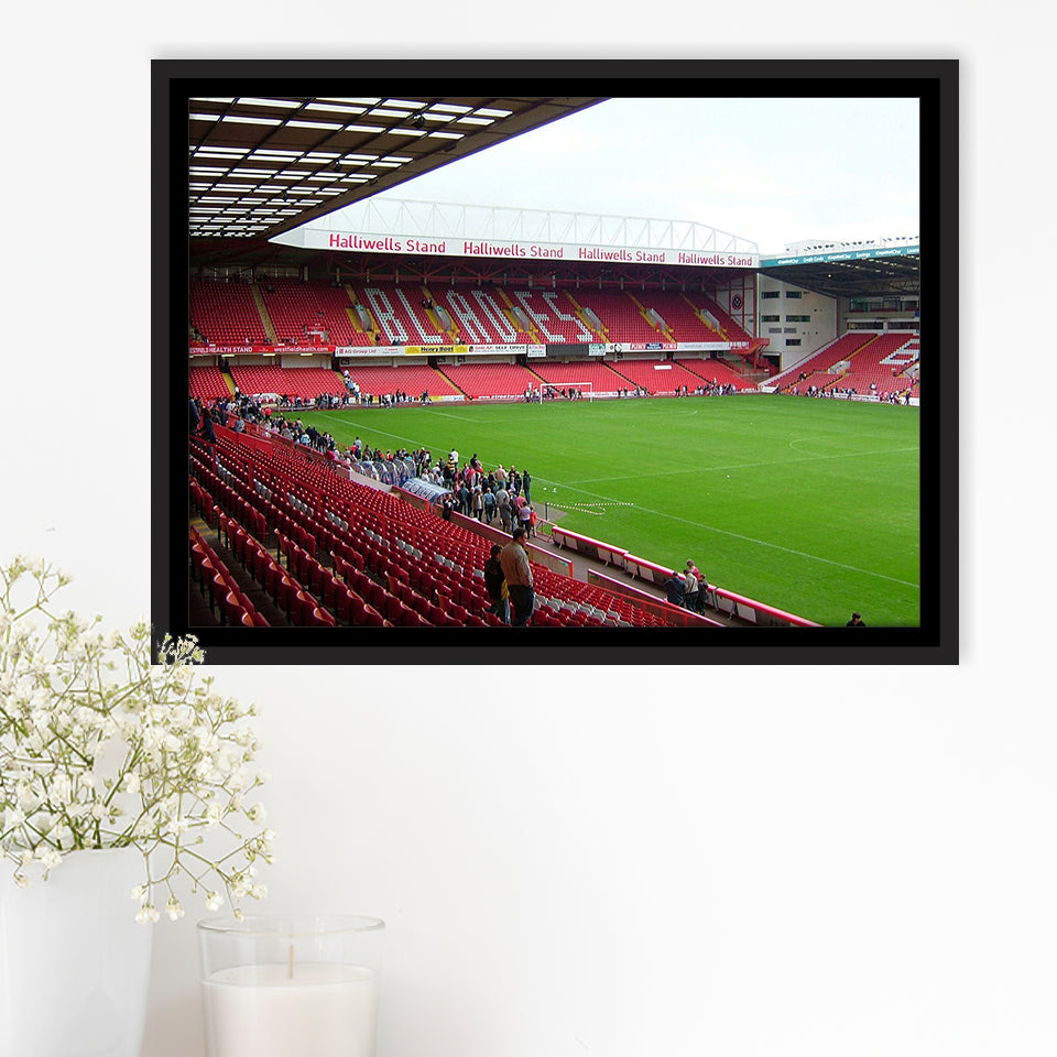 Sheffield United Stadium Framed Canvas Prints Bramall Lane Stadium Wall Art,Sport Stadium Art Prints, Fan Gift