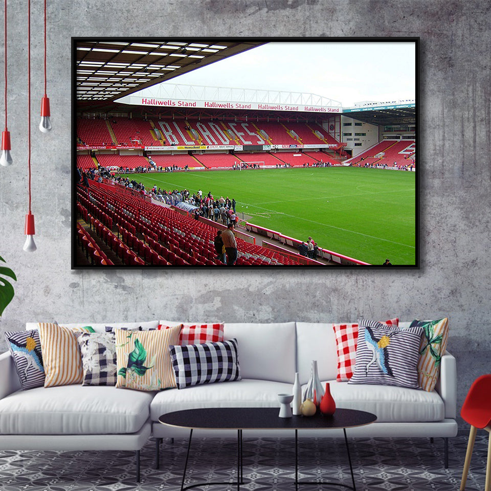 Sheffield United Stadium Framed Canvas Prints Bramall Lane Stadium Wall Art,Sport Stadium Art Prints, Fan Gift