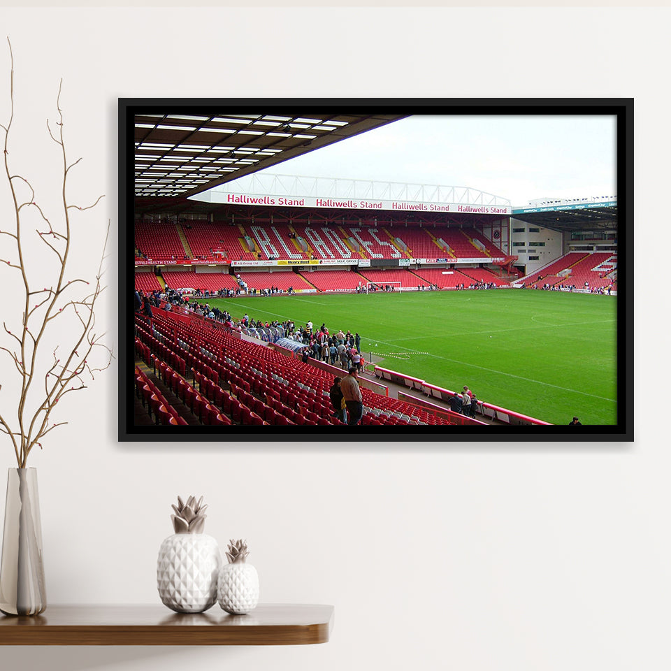 Sheffield United Stadium Framed Canvas Prints Bramall Lane Stadium Wall Art,Sport Stadium Art Prints, Fan Gift