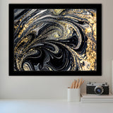 Shimmery Wall Art, Gold Black Luxury Wall Art Framed Art Prints, Wall Art,Home Decor,Framed Picture