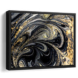 Shimmery Wall Art, Gold Black Luxury Wall Art Framed Canvas Prints Wall Art Home Decor,Floating Frame
