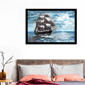 Ship On Sea Framed Wall Art Print - Framed Art, Prints for Sale, Painting Art, Painting Prints