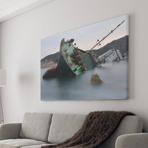 Ship Wrecked Canvas Wall Art - Canvas Prints, Prints For Sale, Painting Canvas