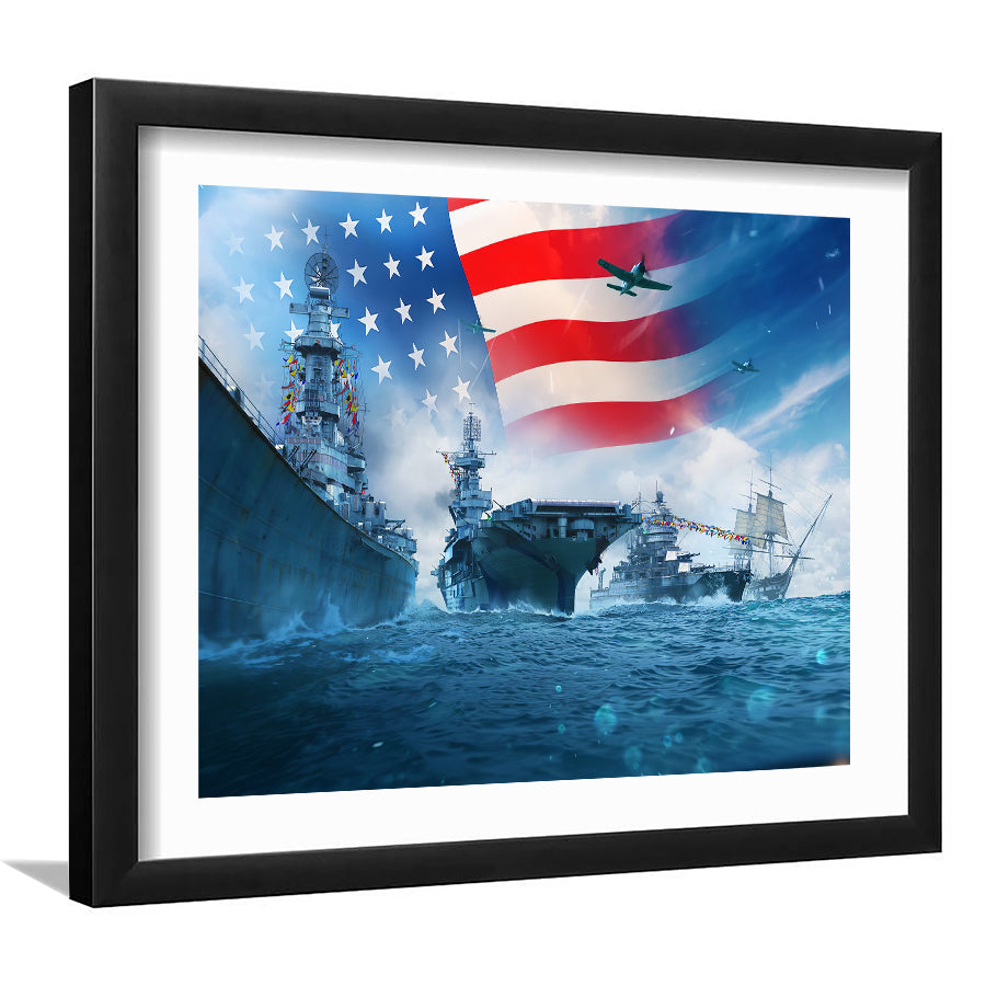 Ship Made In Usa Wall Art Print - Framed Art, Framed Prints, Painting Print