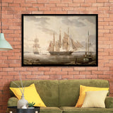Ships In Harbour 1805 Framed Art Prints Wall Decor - Painting Art, Framed Picture, Home Decor, For Sale