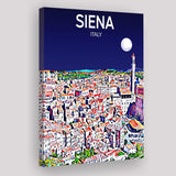 Siena Italy Art Night Art Print ,City Art Print, Large Canvas, Canvas Print Wall Art Home Decor