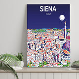 Siena Italy Art Night Art Print ,City Art Print, Large Canvas, Canvas Print Wall Art Home Decor
