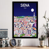 Siena Italy Art Night Art Print, City Art Print, Framed Art Print Wall Art Home Decor, Framed Picture