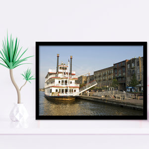 Sightseeing Ship Savannah Georgia Framed Art Prints Wall Decor - Painting Art, Framed Picture, Home Decor, For Sale