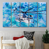 Sikorsky CH 53E Super Stallion 5 Piece B Canvas Prints Wall Art Decor, Multi Panels,Large Canvas, Home Decor