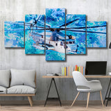 Sikorsky CH 53E Super Stallion 5 Pieces Canvas Prints Wall Art Decor - Painting Canvas, Mixed Canvas, Multi Panels