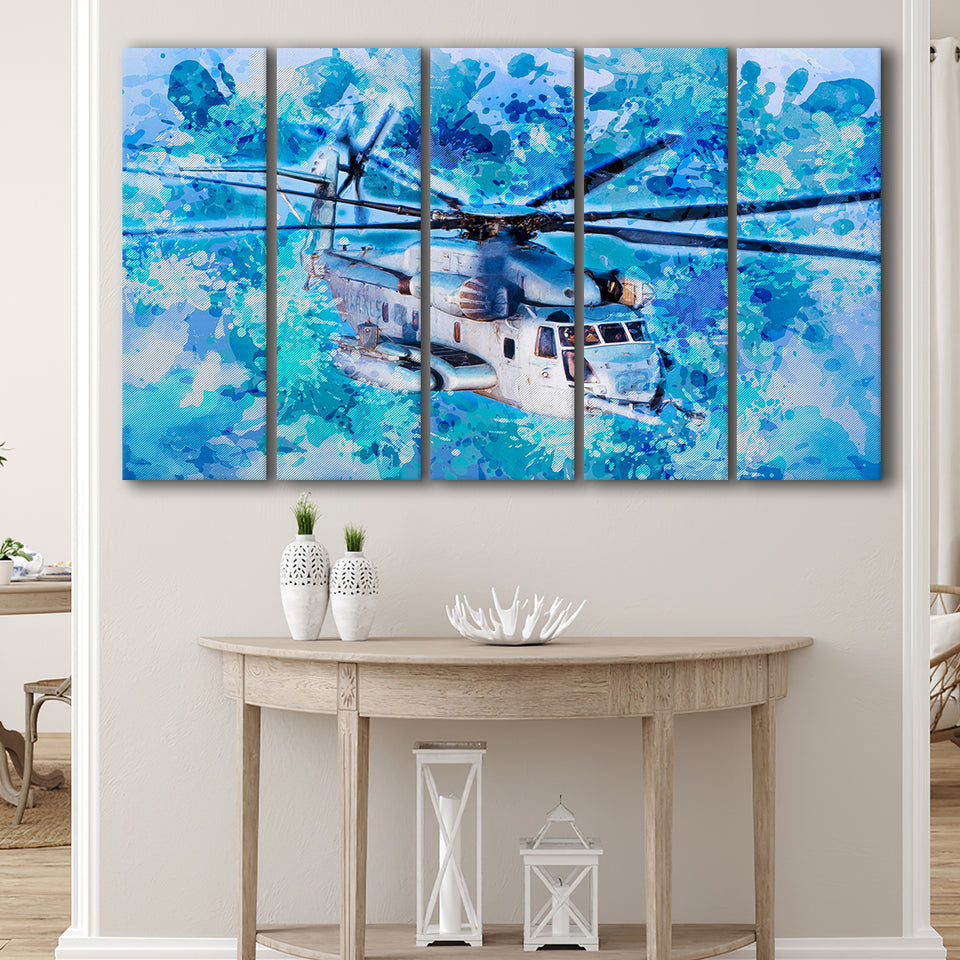 Sikorsky CH 53E Super Stallion 5 Piece B Canvas Prints Wall Art Decor, Multi Panels,Large Canvas, Home Decor