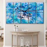 Sikorsky CH 53E Super Stallion 5 Piece B Canvas Prints Wall Art Decor, Multi Panels,Large Canvas, Home Decor