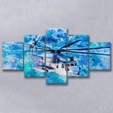 Sikorsky CH 53E Super Stallion 5 Pieces Canvas Prints Wall Art Decor - Painting Canvas, Mixed Canvas, Multi Panels