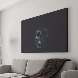 Silver Skull Canvas Wall Art - Canvas Prints, Prints for Sale, Canvas Painting, Canvas On Sale