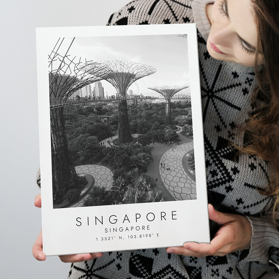 Singapore Black And White Art Canvas Prints Wall Art Home Decor