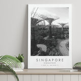Singapore Black And White Art Canvas Prints Wall Art Home Decor