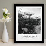 Singapore Black And White Art Framed Art Prints Wall Art Decor, Framed Picture