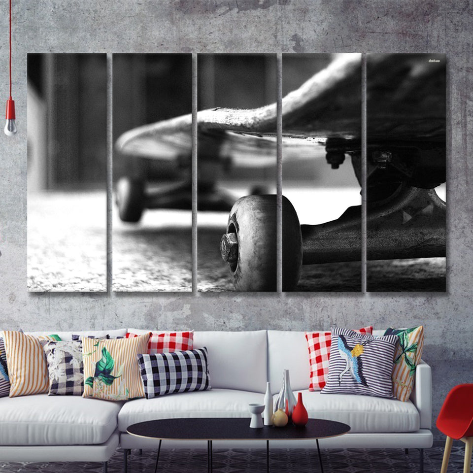 Skateboard 5 Pieces B Canvas Prints Wall Art - Painting Canvas, Multi Panels,5 Panel, Wall Decor