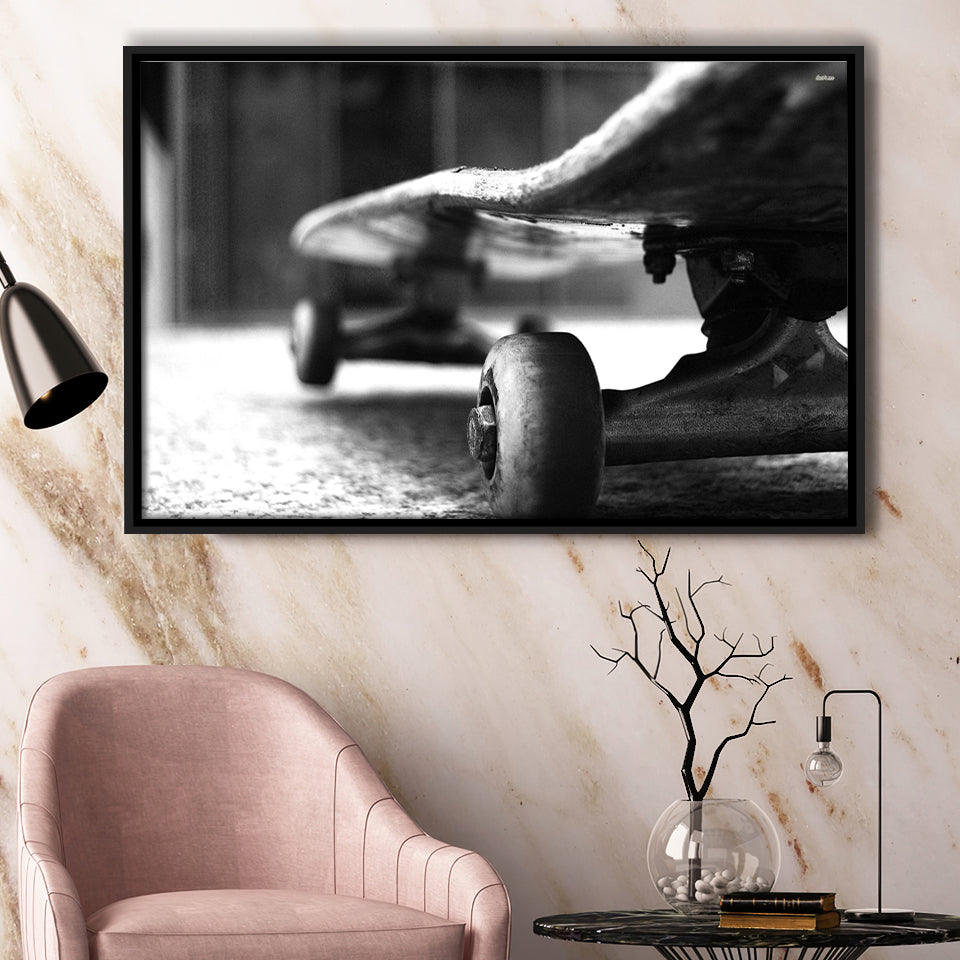 Skateboard Framed Canvas Prints Wall Art - Painting Canvas, Wall Decor, Floating Frame,Painting Prints, For Sale