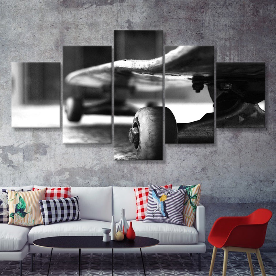 Skateboard  5 Pieces Canvas Prints Wall Art - Painting Canvas, Multi Panels, 5 Panel, Wall Decor