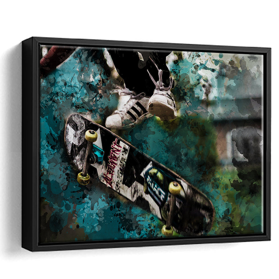 Skateboarding Framed Canvas Prints Wall Art Decor - Painting Canvas, Framed Picture, Home Decor
