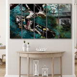 Skateboarding 5 Piece B Canvas Prints Wall Art Decor, Multi Panels,Large Canvas, Home Decor