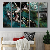 Skateboarding 5 Piece B Canvas Prints Wall Art Decor, Multi Panels,Large Canvas, Home Decor