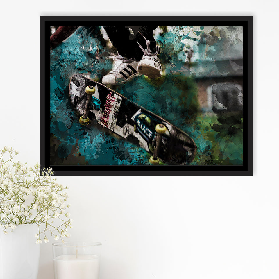 Skateboarding Framed Canvas Prints Wall Art Decor - Painting Canvas, Framed Picture, Home Decor