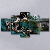 Skateboarding 5 Pieces Canvas Prints Wall Art Decor - Painting Canvas, Mixed Canvas, Multi Panels
