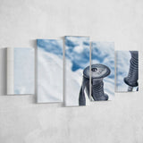 Ski Canvas Art, Skier Gift Multi Panels,Canvas Prints Wall Art Home Decor