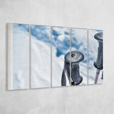 Ski Canvas Art, Skier Gift 5 Panels B,Large Canvas,Canvas Prints Wall Art Home Decor