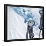 Ski Art, Skier Gift Framed Art Prints Wall Art Decor,Black Frame, Ready to hang