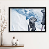 Ski Canvas Art, Skier Gift Framed Canvas Prints Wall Art Decor, Black Floating Frame