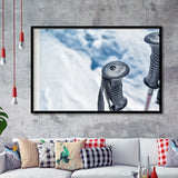 Ski Art, Skier Gift Framed Art Prints Wall Art Decor,Black Frame, Ready to hang