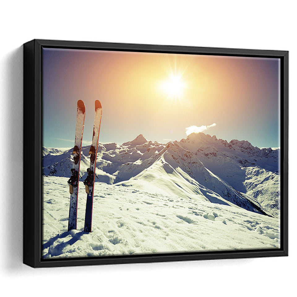 Ski Modern Framed Canvas Prints Wall Art Decor - Paiting Canvas, Art Prints, Floating Frame